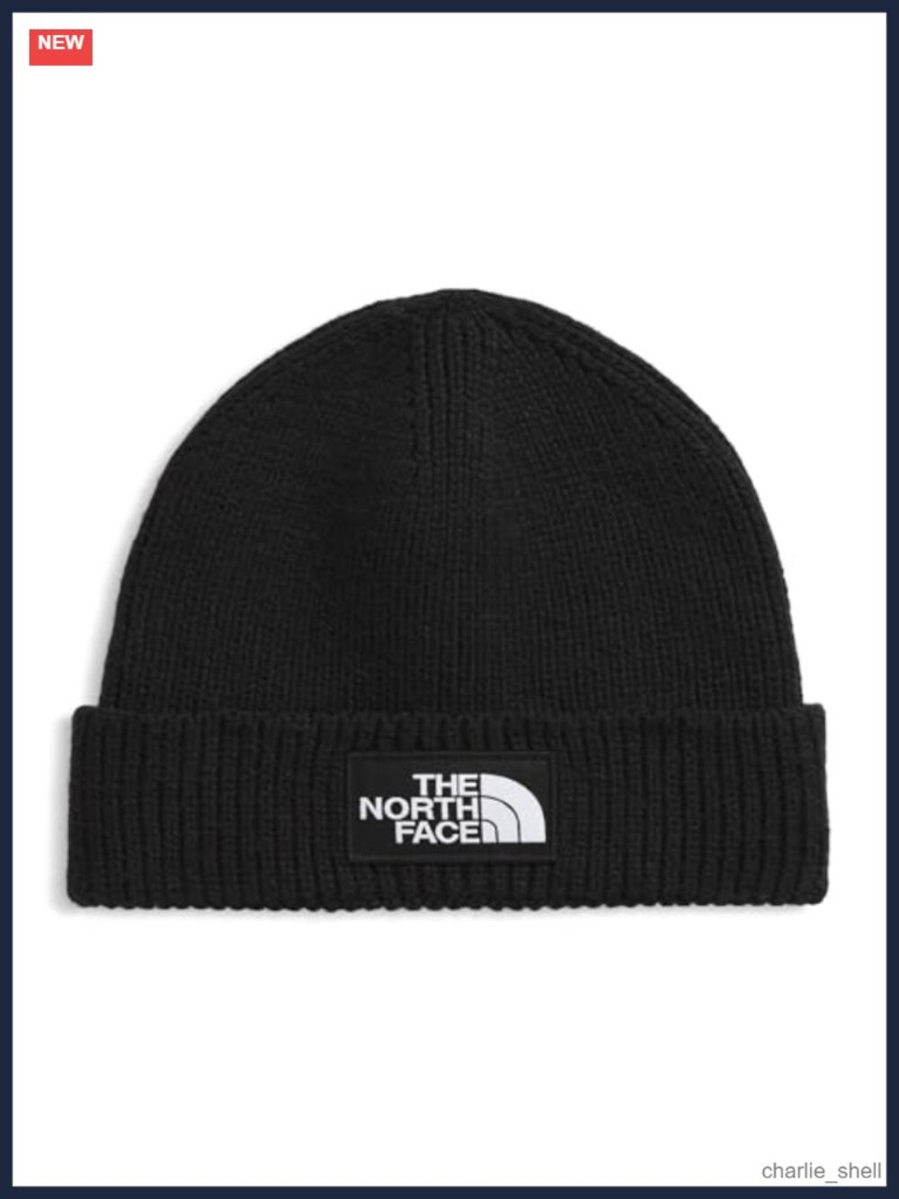 North Face Cuffed Beanie Rib Knit Winter Hat Recycled Polyester